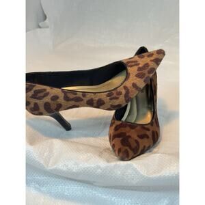Comfort plus jaguar animal print pumps heels size 6.5 3" Brown and tan Sexy